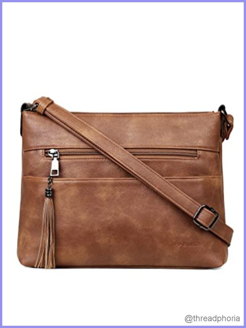 Womens Crossbody Purse Sling Bag Vegan Leather Adjustable Strap